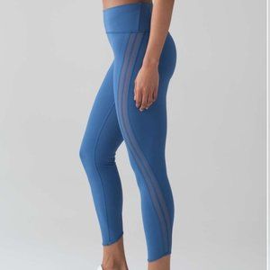 Lululemon Sun Setter 7/8 Tight 25" Royal blue mesh